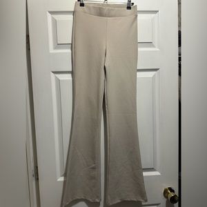 Women Ribbed High Waisted Flare Pant/ Legging